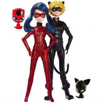 Malette de rangement pour Poupées Mannequins Miraculous Ladybug et Chat Noir 26 cm