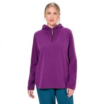 Ulla Popken Damen Fleece-Troyer mit langen Ärmeln