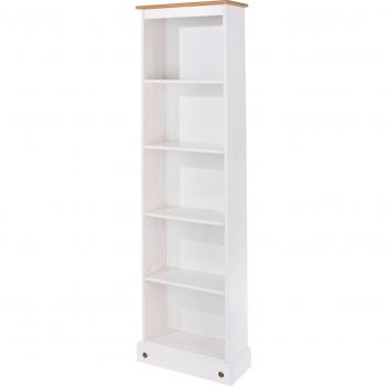 Corona White Tall Narrow Bookcase