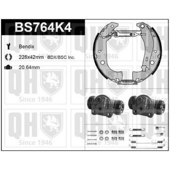 Conjunto de maxilas de travão Quinton Hazell BS764K4