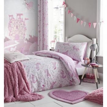 Catherine Lansfield Unicorn Easy Care Duvet Cover Set Pink