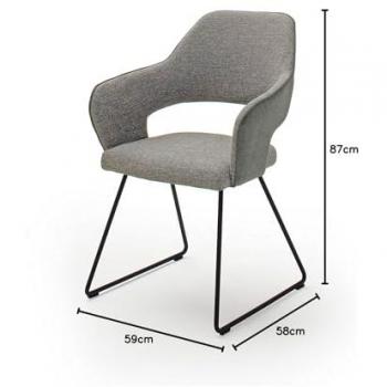 MCA furniture Kufenstuhl Newcastle (2er-Set), belastbar bis 130 Kg