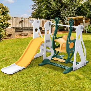 Ensemble de Jeux 4 en 1 pour Enfants avec Toboggan