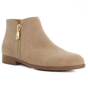 Dune London Women's Croc Effect Low Heel Ankle Boots
