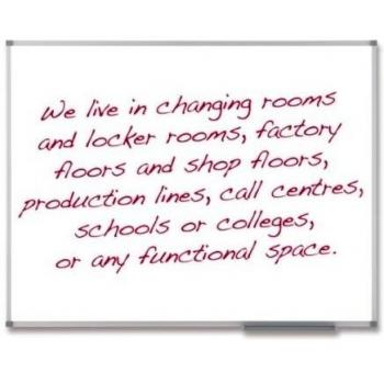 Pizarra blanca de acero vitrificado magnética 240 x 120 cm