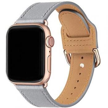 SUNFWR Genuine Leather Strap for Apple Watch 38mm 40mm 42mm 44mm