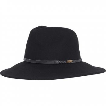 Cappello di lana Barbour Tack Fedora nero per donne