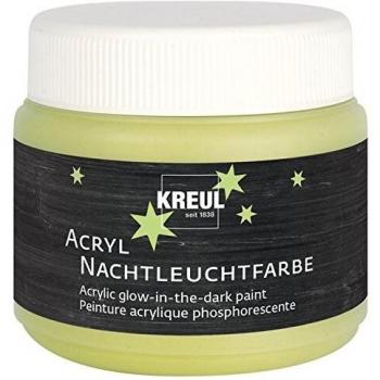 KREUL Acryl Nachtleuchtfarbe, 150 ml, gelb