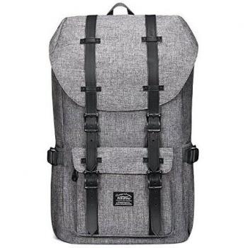 KAUKKO Rucksack für Uni und Schule, 15 Notebook, 22L, Grau