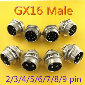 16mm GX16 Male Panel Connector with Lid Cap