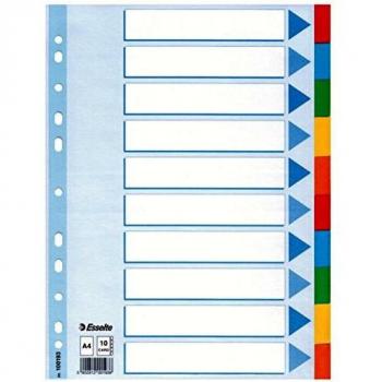 Intercalaires en carton recyclé A4, lot de 10