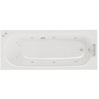 Ultra‑Chrome Monte Carlo 12‑Jet Whirlpool – 1700 × 700 mm, V‑Tec Textured Base, Anti‑Slip Finish