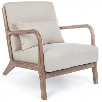 Sessel Ancilla mit Stoff-Bezug, Beige, von Bizzotto