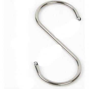 Iron Wire S-Curve Clasp Hangers – 5-Piece Stainless Steel Set