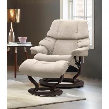 Relaxsessel Reno (Light Beige) – Stressless® Set inkl. Hocker & Classic Base