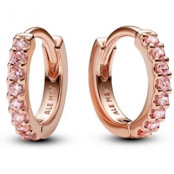 Pandora Rose Gold Pearl‑Hued Hoops