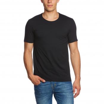 Camiseta SELECTED HOMME de manga corta, cuello redondo, color negro, talla S para hombre