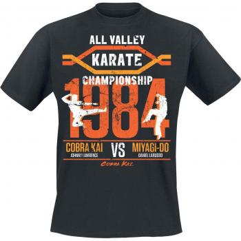 Cobra Kai All Valley Championship Shirt – Schwarze Farbe – Größe XL – Für Männer