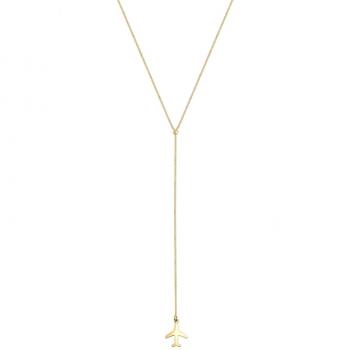 Halskette Y‑Kette „Flugzeug Travel“ – Elli 925 Sterling Silber