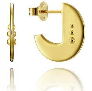 Brillo Viceroy: Pendientes Plata Chapados en Oro