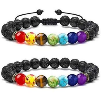 Mystic Earth Energy Bracelet – 7-Chakra Lava Rock Diffuser