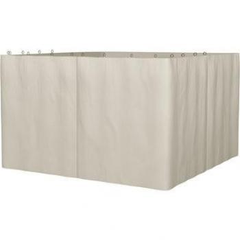 Beige Seitenwände mit Klettverschluss für 3x4 m Faltpavillon