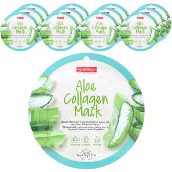 Aloe Vera Collagen Beauty Treatment, 12 Sheets, 18g Each