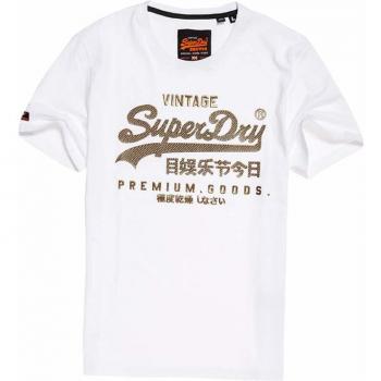 Superdry T-Shirt Vintage Logo Authentic Mid WEI Homme Bianco