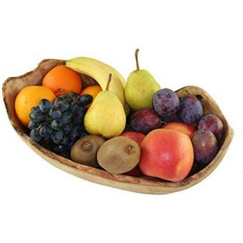 Rustikale Olivenholz Obstschale 15-29 cm, antibakteriell, handgefertigt