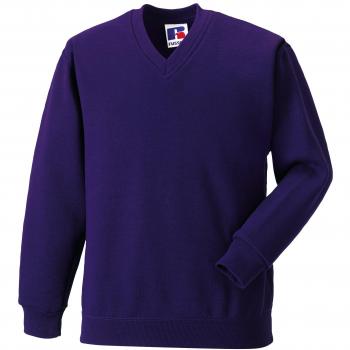 Kids’ Purple Schoolgear V‑Neck Top – Size 7‑8