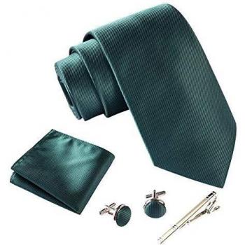 Massi Morino ® Corbata con pañuelo y clip de corbata