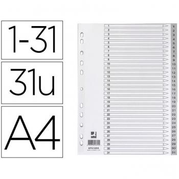 Separadores numéricos Q-Connect plástico 1-31