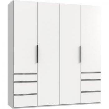 Kleiderschrank Level by Fresh To Go von Wimex – kompaktweiß, 200 × 216 × 58 cm, mit integrierten Schubladen