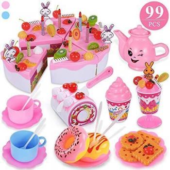 TEMI 99pcs Role-play Birthday Cake Toy