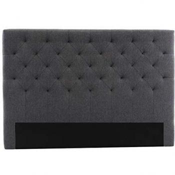 Tête de lit contemporaine tissu gris foncé 160 cm ENGUERRAND