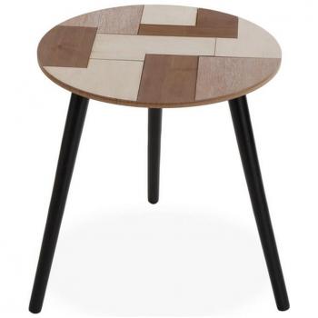 Table d'appoint en bois et métal