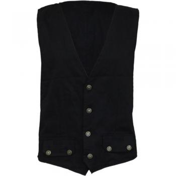 Spiral‑Gothic Rock‑Weste, schwarz, M