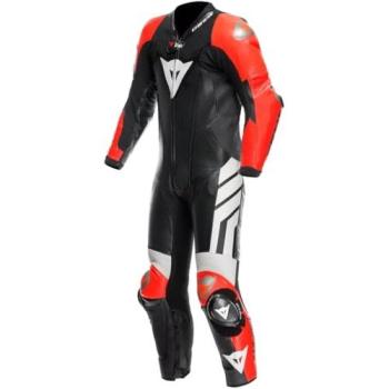Tuta Estiva Dainese Mugello 3 Professional D‑Air Nero/Fluo Rosso/Bianco 48