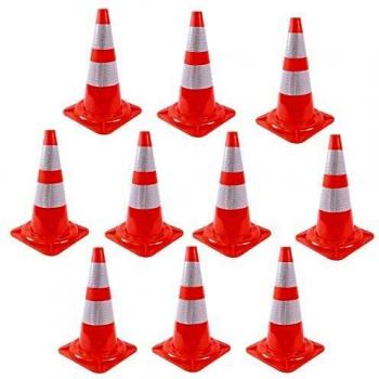 10x Verkehrsleitkegel Pylonen für Sport