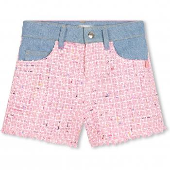 Shorts Billieblush per bambine in tweed con tasche e trabillas