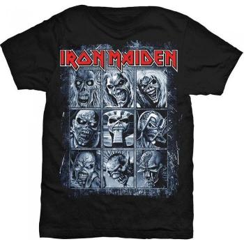 Unisex Iron Maiden Nine Eddies Long Sleeve T‑shirt nera, taglia S