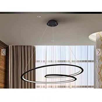 Schuller Lighting Modern Designer LED Pendant Light Matt Black, 2700lm, 3000K
