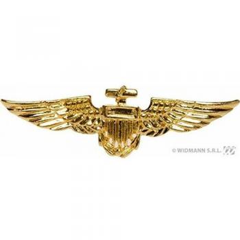 Broche dorée pilote aviateur