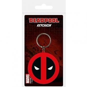 Portachiavi in gomma Deadpool con logo Marvel 6 cm