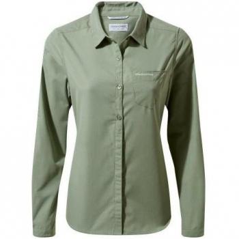Craghoppers Damen Langarmshirt Kiwi II (Beige) UK 20