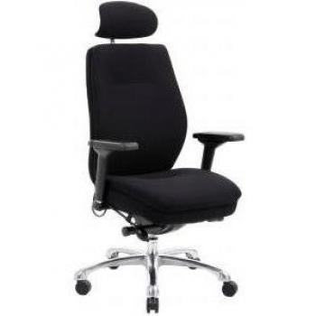 Domino Black Fabric With Arms & Headrest