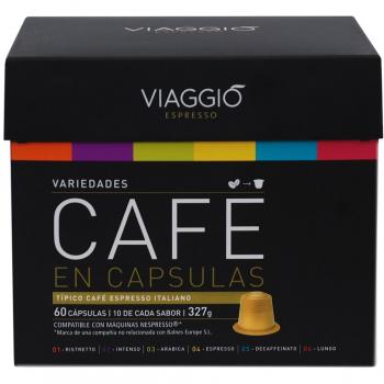 60 Cápsulas de Café VIAGGIO ESPRESSO Compatibles Nespresso Pack Premium