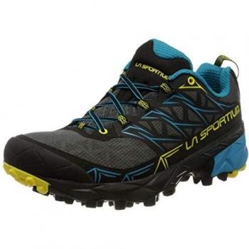 La Sportiva Akyra 44 in Carbon and Tropic Blue