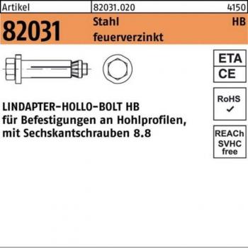 Lindapter Hohlraumdübel HB 20-3 8.8 verzinkt