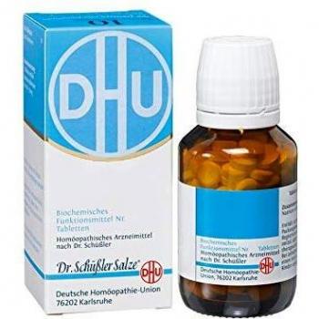 DHU Schüßler-Salz Nr. 1 Calcium fluoratum D12 – Das Mineralsalz des Bindegewebes, der Gelenke und Haut – das Original – umweltfreundlich im Arzneiglas, 200 St. Tabletten